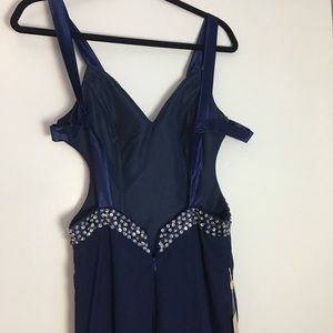 Grace Karin Women’s Royal Blue   Gown Rhinestones new will tags